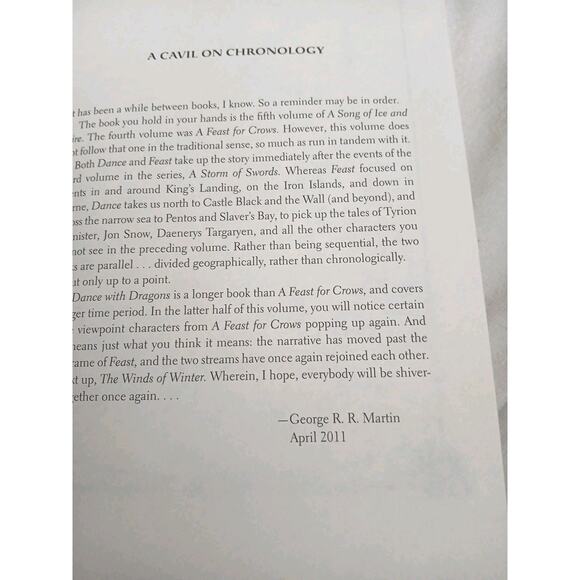 A Dance with Dragons George R.R. Martin 2011 First Edition Hardcover Dust Jacket - Picture 10 of 16